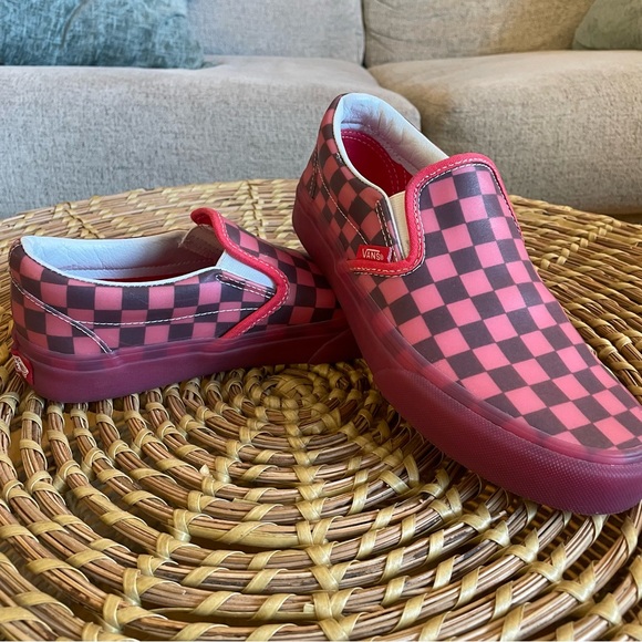 Vans Classic Slip On Translucent Rubber Checkerboard Sneaker Sz-6 - Picture 14 of 14